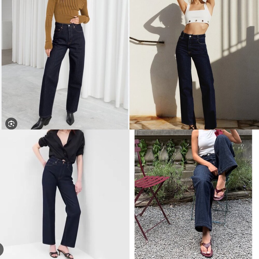 Women's Y2K‎ Dark Wash Flare Leg Jeans Trouser Business Casual Size 10